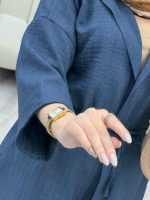 مانتو کمر گت آستین پاکتی کد4675 - تصویر 13