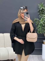 مانتو کمر گت آستین پاکتی کد4675 - تصویر 10