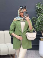 مانتو جیب نما دو دکمه کد 4669 - تصویر 12