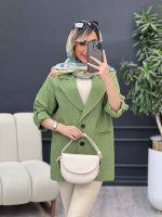 مانتو جیب نما دو دکمه کد 4669 - تصویر 16