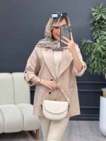 مانتو جیب نما دو دکمه کد 4669 - تصویر 9