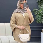 مانتو کمر گت آستین پاکتی کد4675