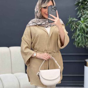 مانتو کمر گت آستین پاکتی کد4675