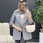 مانتو جیب نما دو دکمه کد 4669