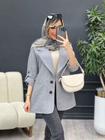 مانتو جیب نما دو دکمه کد 4669 - تصویر 14