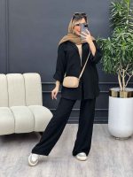 ست مانتو و شلوار تک جیب کد 4676 - تصویر 3