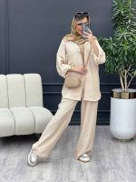 ست مانتو و شلوار تک جیب کد 4676 - تصویر 16