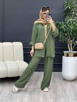 ست مانتو و شلوار تک جیب کد 4676 - تصویر 17