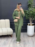 ست مانتو و شلوار تک جیب کد 4676 - تصویر 5