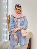 مانتو جین برش دار کد 4672 - تصویر 13