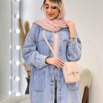 مانتو جین برش دار کد 4672