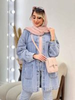 مانتو جین برش دار کد 4672