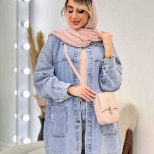 مانتو جین برش دار کد 4672