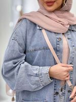 مانتو جین برش دار کد 4672 - تصویر 9