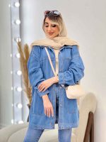 مانتو جین برش دار کد 4672 - تصویر 17