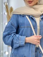 مانتو جین برش دار کد 4672 - تصویر 16