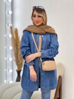 مانتو جین برش دار کد 4672 - تصویر 12