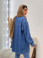 مانتو جین برش دار کد 4672 - تصویر 8
