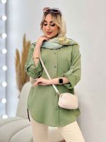 شومیز کراش آستین بند دار کد 4532 - تصویر 47