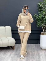 مانتو شلوار جلو بسته یقه دار کد 4786 - تصویر 4