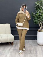 مانتو شلوار جلو بسته یقه دار کد 4786 - تصویر 10