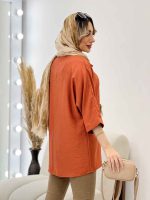 مانتو جلو بسته یقه دار کد 4692 - تصویر 6