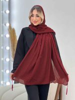 شال پلیسه ساده کد 4511 - تصویر 2