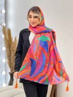 شال طرح برگ سوزنی کد 4456 - تصویر 9