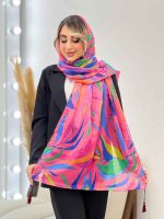 شال طرح برگ سوزنی کد 4456 - تصویر 8