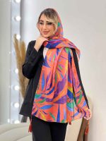 شال طرح برگ سوزنی کد 4456 - تصویر 7