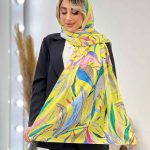 شال طرح برگ سوزنی کد 4456