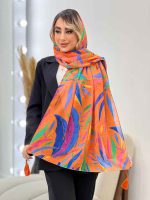 شال طرح برگ سوزنی کد 4456 - تصویر 3