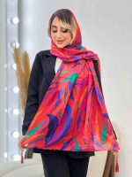شال طرح برگ سوزنی کد 4456 - تصویر 2