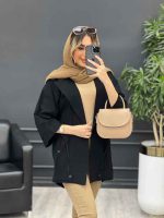 مانتو لینن بند نما جیب دکمه کد 4448 - تصویر 6