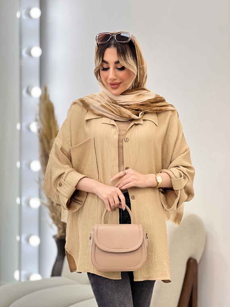 مانتو شومیزی طرح چروک کد 4567 مانتو شومیزی طرح چروک کد 4567