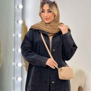 مانتو جین برش دار پشت پیله کد 4674