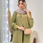 مانتو طرح چروک دو جیب کد 4571