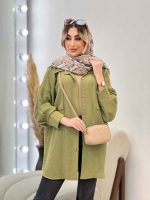 مانتو طرح چروک دو جیب کد 4571