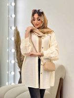 مانتو طرح چروک دو جیب کد 4571 - تصویر 14