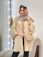 مانتو طرح چروک دو جیب کد 4571 - تصویر 17