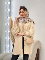 مانتو طرح چروک دو جیب کد 4571 - تصویر 13