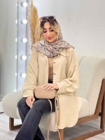 مانتو طرح چروک دو جیب کد 4571 - تصویر 8