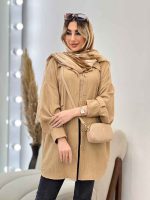 مانتو طرح چروک دو جیب کد 4571 - تصویر 2