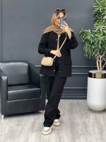 مانتو شلوار آستین بند دو جیب پاکتی کد 4666 - تصویر 12