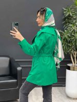 مانتو کمردار دو جیب کد 4381 - تصویر 11