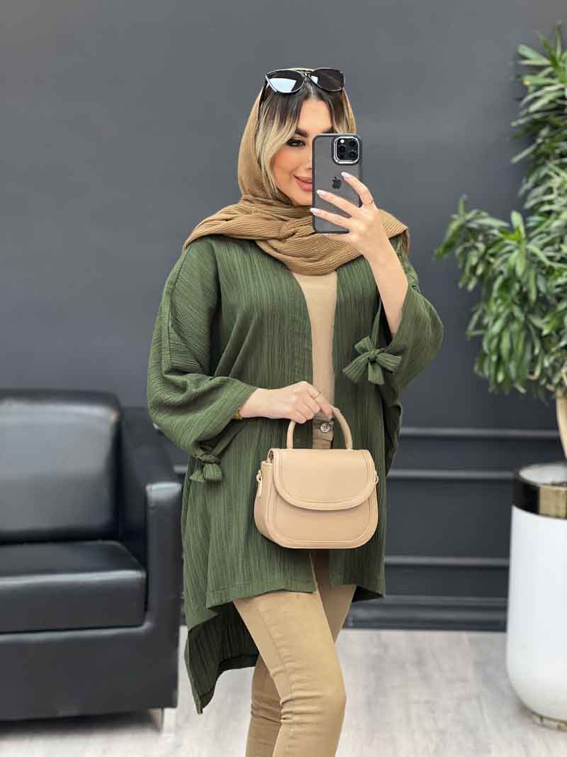 مانتو کراش پانچ جلو باز کد 4657 مانتو کراش پانچ جلو باز کد 4657