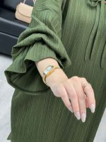 مانتو کراش یقه بند دار کد 4656 - تصویر 12