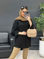 مانتو کراش یقه بند دار کد 4656 - تصویر 13