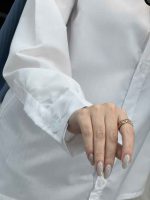 شومیز ساده سفید کد 4540 - تصویر 4