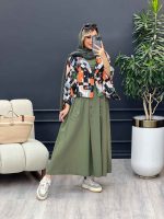 ست کوک دوزی طرح دار کد 4655